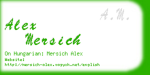 alex mersich business card